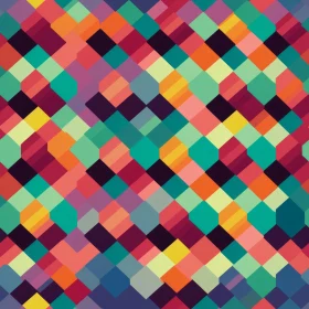 Colorful Geometric Hexagon Pattern - Seamless Design