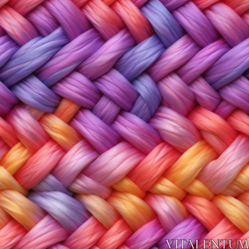 Knitted Fabric Texture - Pink, Purple, Blue AI Image