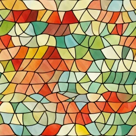 Stained Glass Mosaic Seamless Pattern Background
