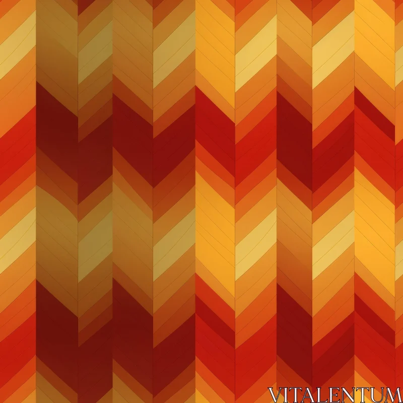 Warm Herringbone Pattern with Orange and Yellow Stripes