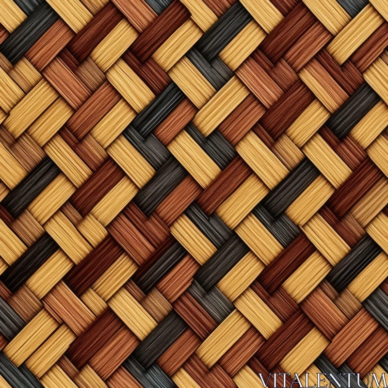 Warm Wicker Basket Texture for Printing AI Image