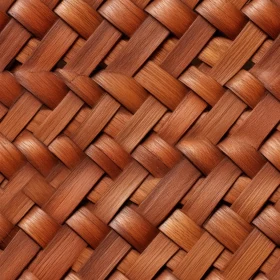 Brown Wicker Basket Texture - Close-Up View