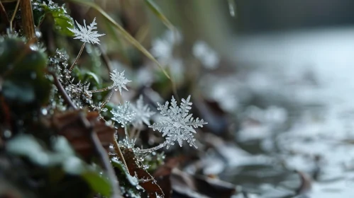 Delicate Frost: A Captivating Close-Up of Nature's Beauty