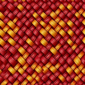 Detailed Red and Orange Basket Weave Pattern