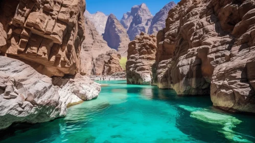 Captivating Canyon with Turquoise Water | Majestic Cliffs