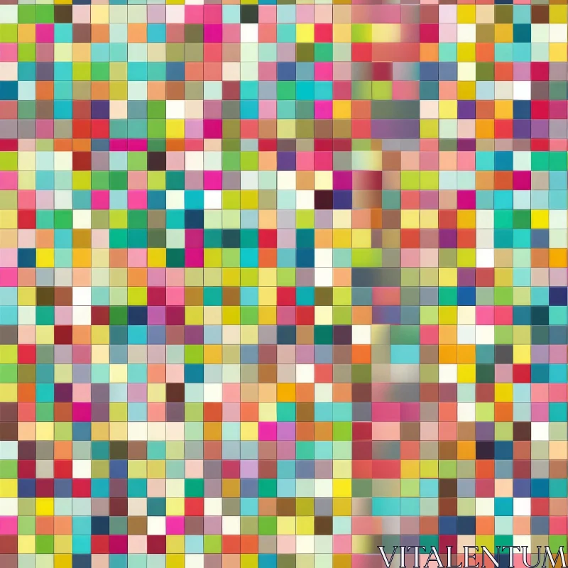 AI ART Cheerful Seamless Mosaic Pattern for Design Projects