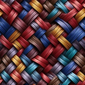 Colorful Basketweave Texture Pattern