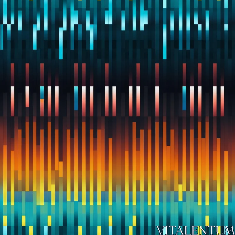 Colorful Gradient Vertical Bars Pattern AI Image