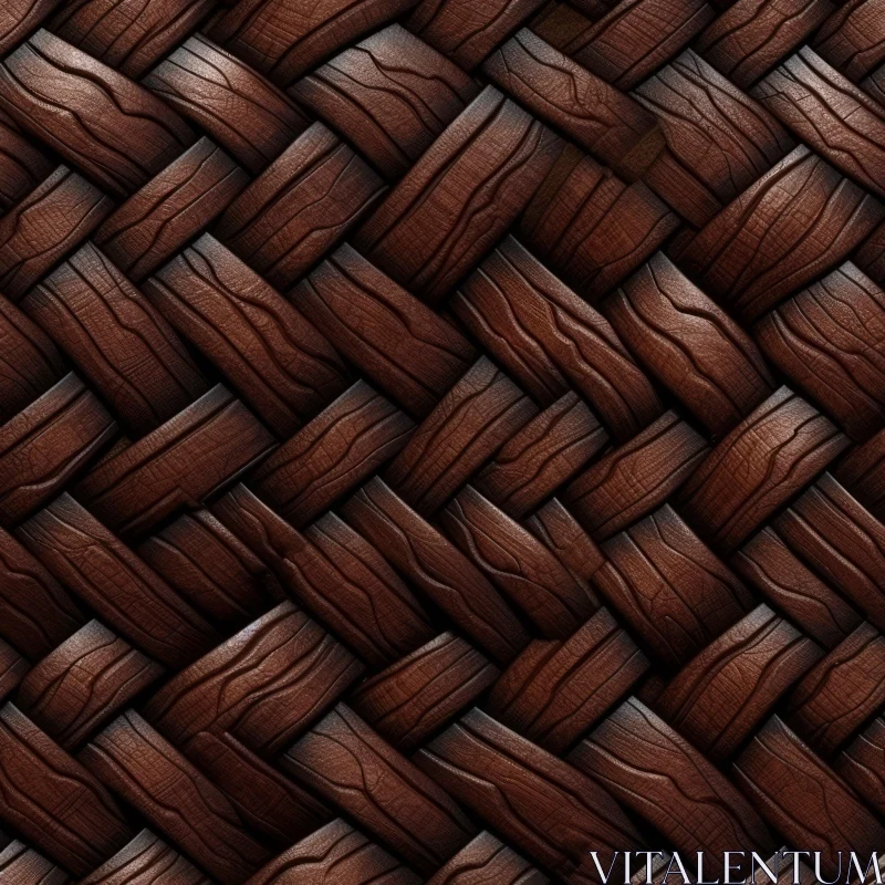 AI ART Dark Brown Wicker Basket Texture