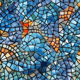 Blue Mosaic Pattern Background