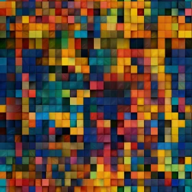 Colorful Square Mosaic Pattern for Background or Print