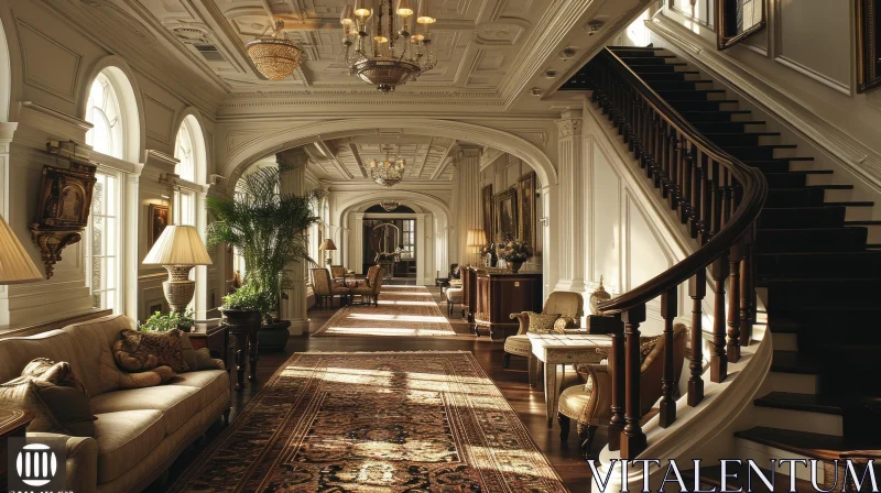 Luxurious Hotel Lobby: Elegance and Luxury AI Image