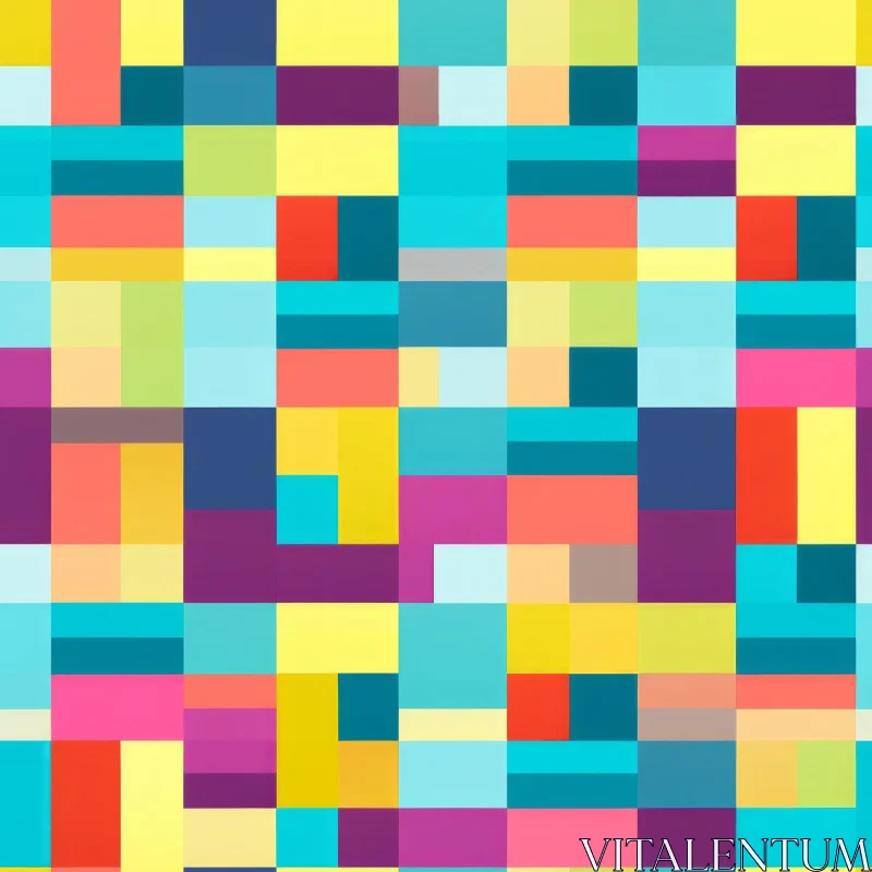 Colorful Geometric Abstract Painting AI Image