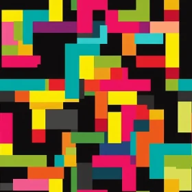 Colorful Geometric Rectangles Pattern