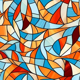 Intricate Stained Glass Seamless Pattern for Art and Mosaics