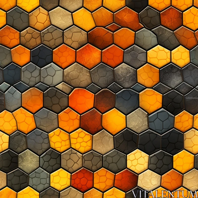 AI ART Hexagon Stone-like Pattern - Seamless Tile Background Texture