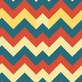 Retro Geometric Zig-Zag Stripes Pattern