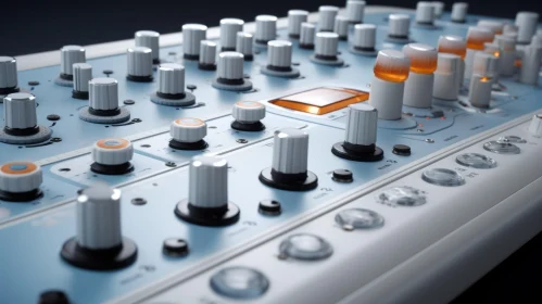 Professional Audio Mixer Close-Up | Sound Mixing Equipment AI Image