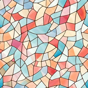 Colorful Stained Glass Mosaic Pattern - Contemporary Art
