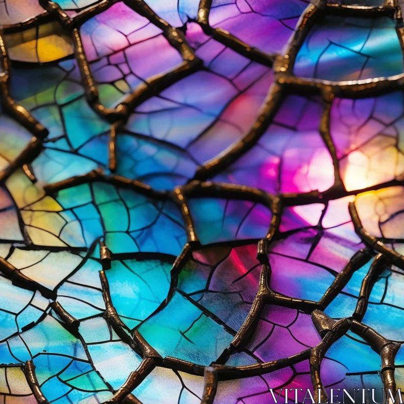 Colorful Stained Glass Window Art AI Image