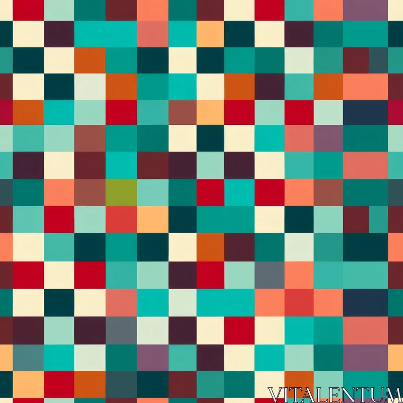 Playful Retro Pixel Pattern for Backgrounds and Web Design AI Image