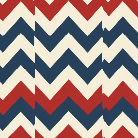 Red White Blue Chevron Seamless Pattern
