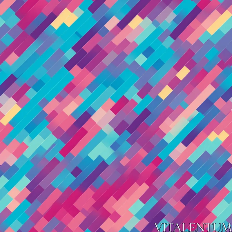 AI ART Vibrant Multicolored Diagonal Stripes Pattern - Seamless Design