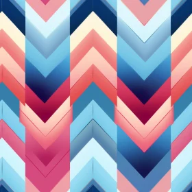 Blue Geometric Pattern with Chevrons