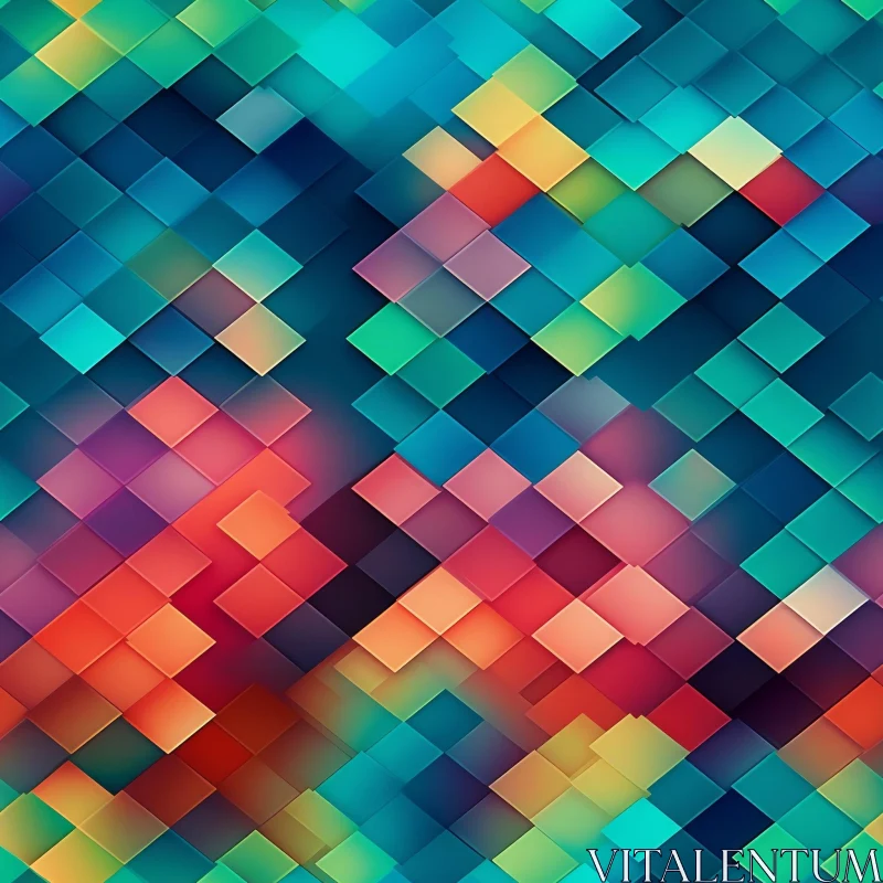 Colorful Abstract Geometric Pattern - Design Background AI Image