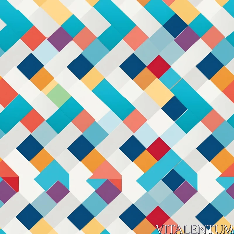 Colorful Geometric Pattern - Grid Design AI Image