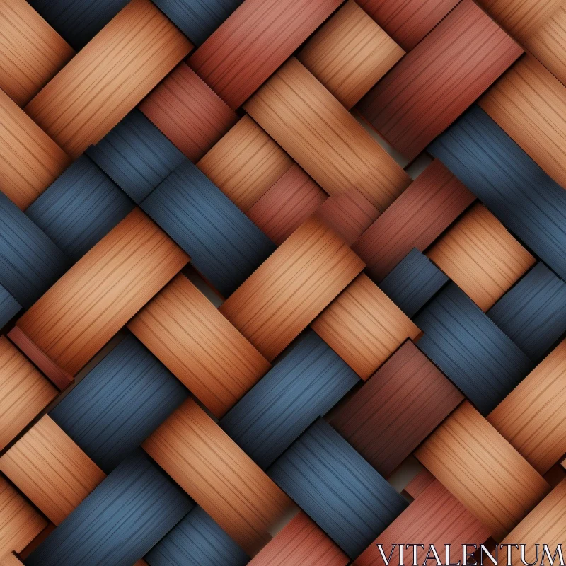 Wood Basket Weave Pattern - 3D Rendering AI Image