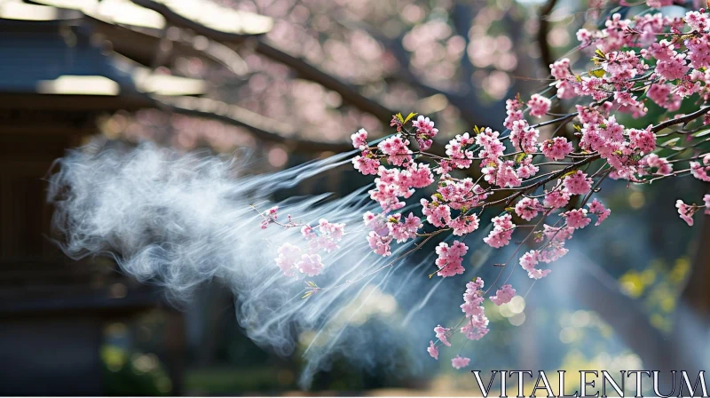 Cherry Tree Blossoms: A Captivating Springtime Scene AI Image