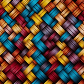 Colorful Basket Weave Pattern - Seamless Texture Design
