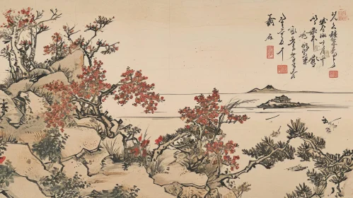 Delicate Chinese Painting in the Style of the Song Dynasty