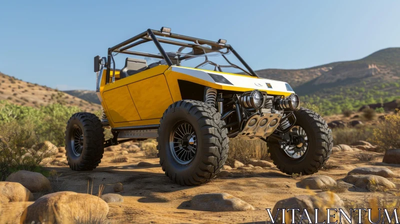 Off-Road Vehicle in Desert: Majestic Adventure and Exploration AI Image