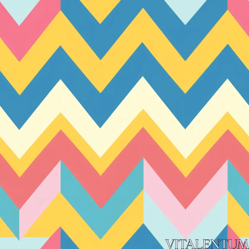 Colorful Zigzag Seamless Pattern for Fabric and Wallpaper AI Image