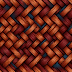 Realistic Wicker Basket Texture - Seamless Diagonal Pattern