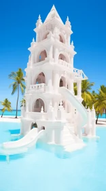 Whimsical Tropical Baroque Castle in Monochromatic Palettes | Mayan Art and Architecture