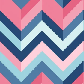 Blue Chevron Geometric Pattern
