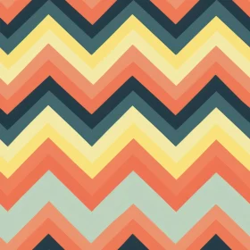 Retro Geometric Zig-Zag Stripes Pattern