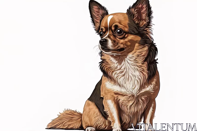Chihuahua Dog Vector Illustration - Detailed Painting | 32k UHD AI Image
