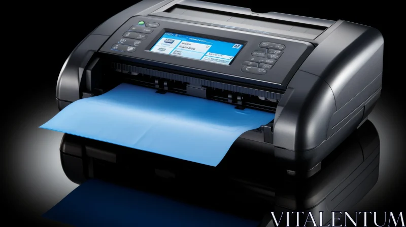 AI ART Modern Office Printer on Glossy Surface