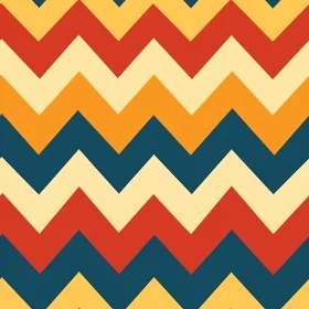 Retro 70s Chevrons Seamless Vector Pattern