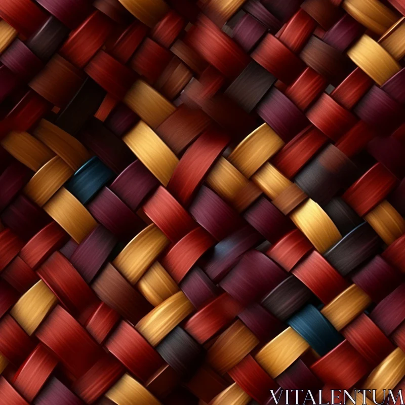 Colorful Woven Fabric Pattern AI Image