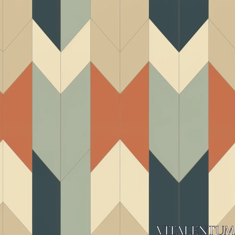 Retro Geometric Chevrons Wallpaper Pattern AI Image