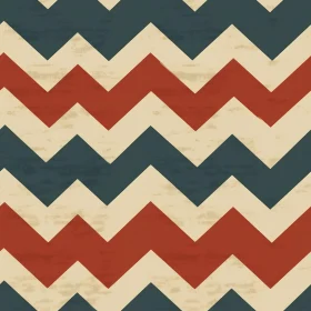 Vintage Red, White, and Blue Chevron Pattern