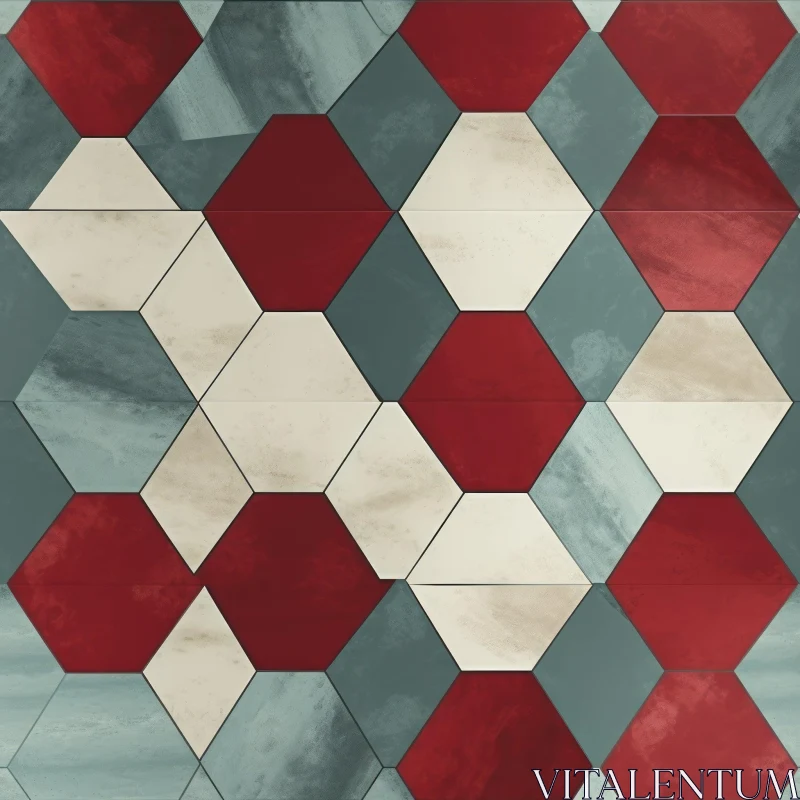 Colorful Hexagon Pattern for Wallpaper and Fabric AI Image
