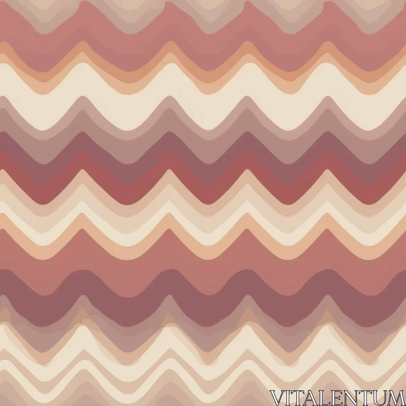 Pink Beige Brown Waves Seamless Pattern AI Image