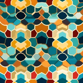 Colorful Hexagon Seamless Pattern for Fabric and Home Decor