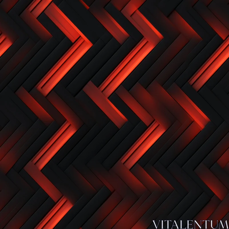 Black and Red Herringbone Stripes Pattern AI Image